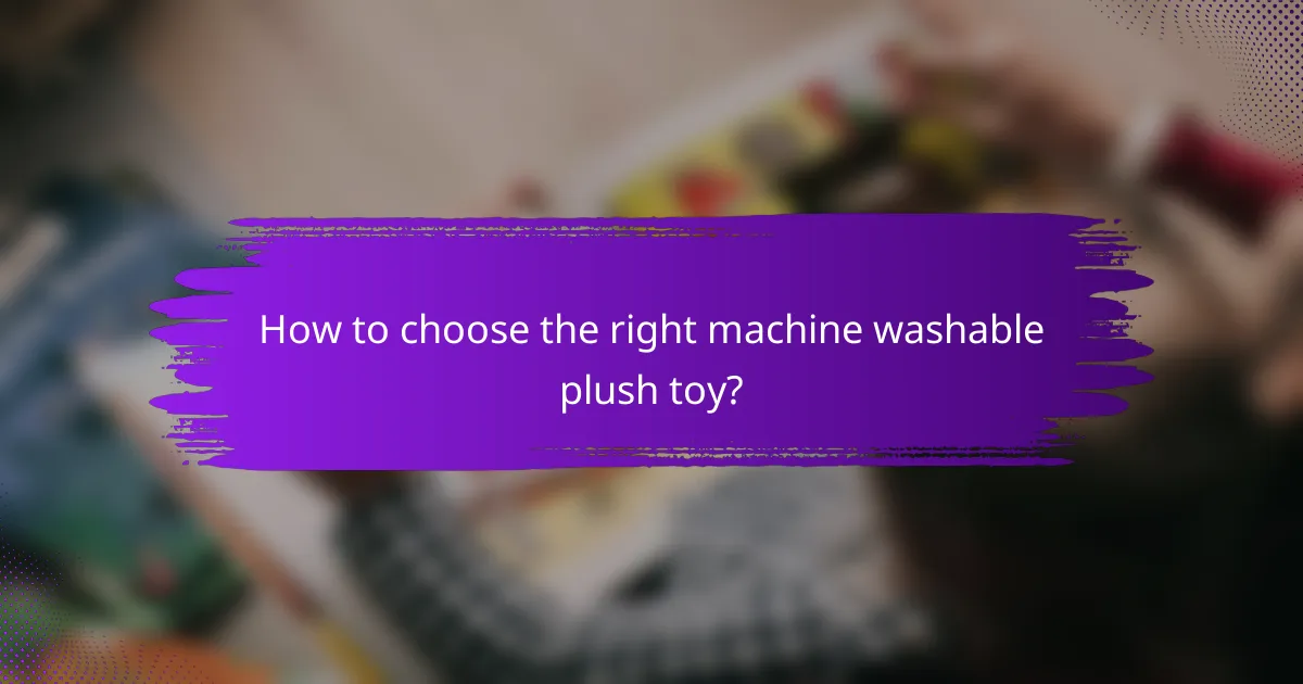 How to choose the right machine washable plush toy?