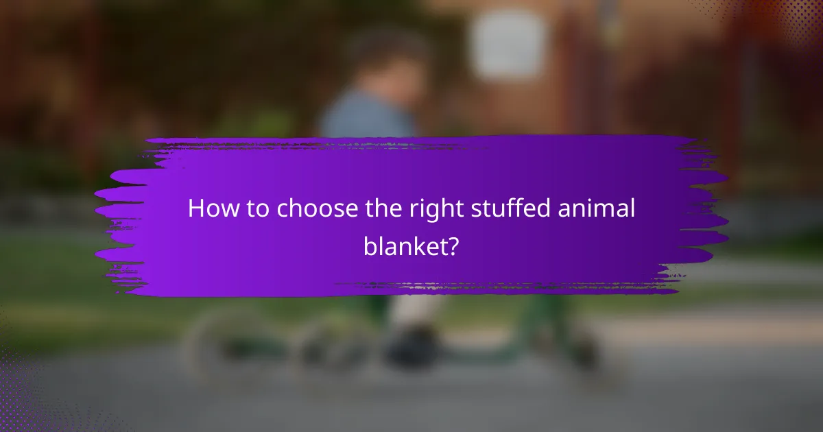 How to choose the right stuffed animal blanket?