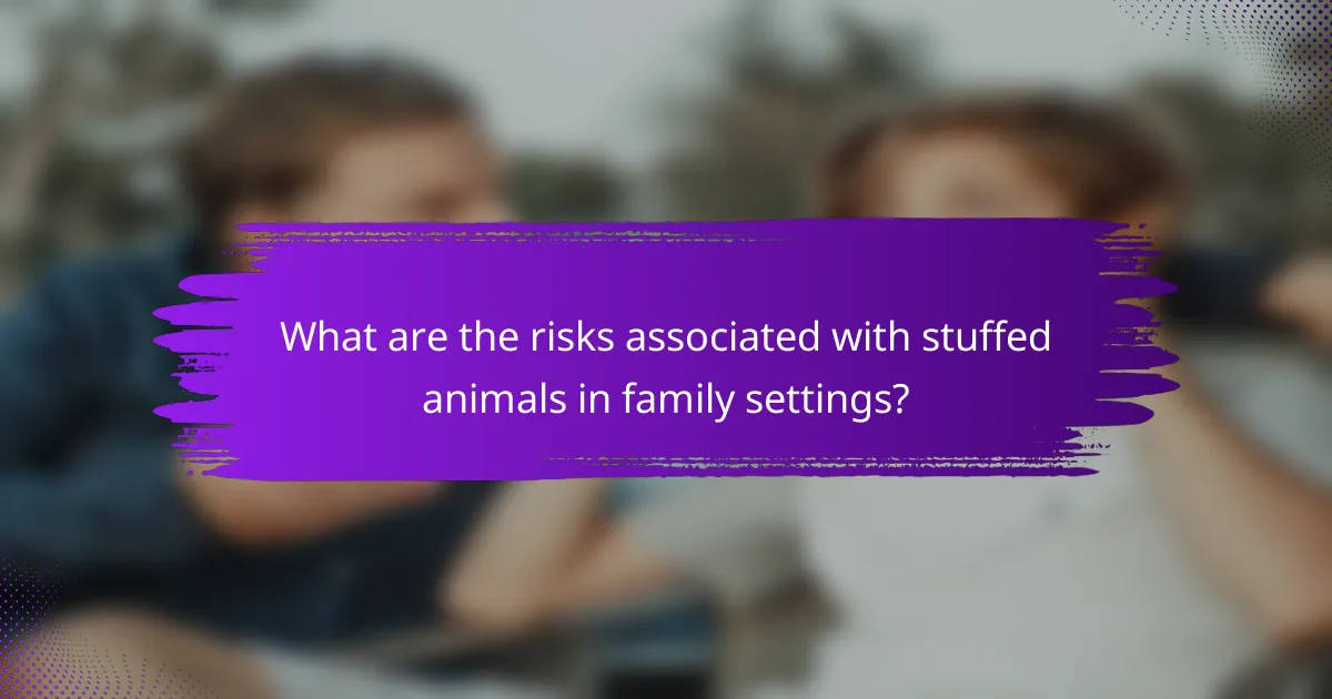 What are the risks associated with stuffed animals in family settings?
