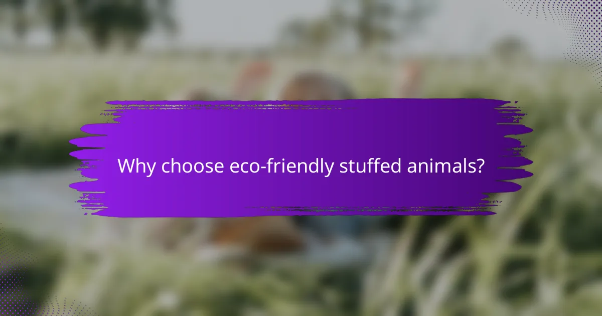 Why choose eco-friendly stuffed animals?